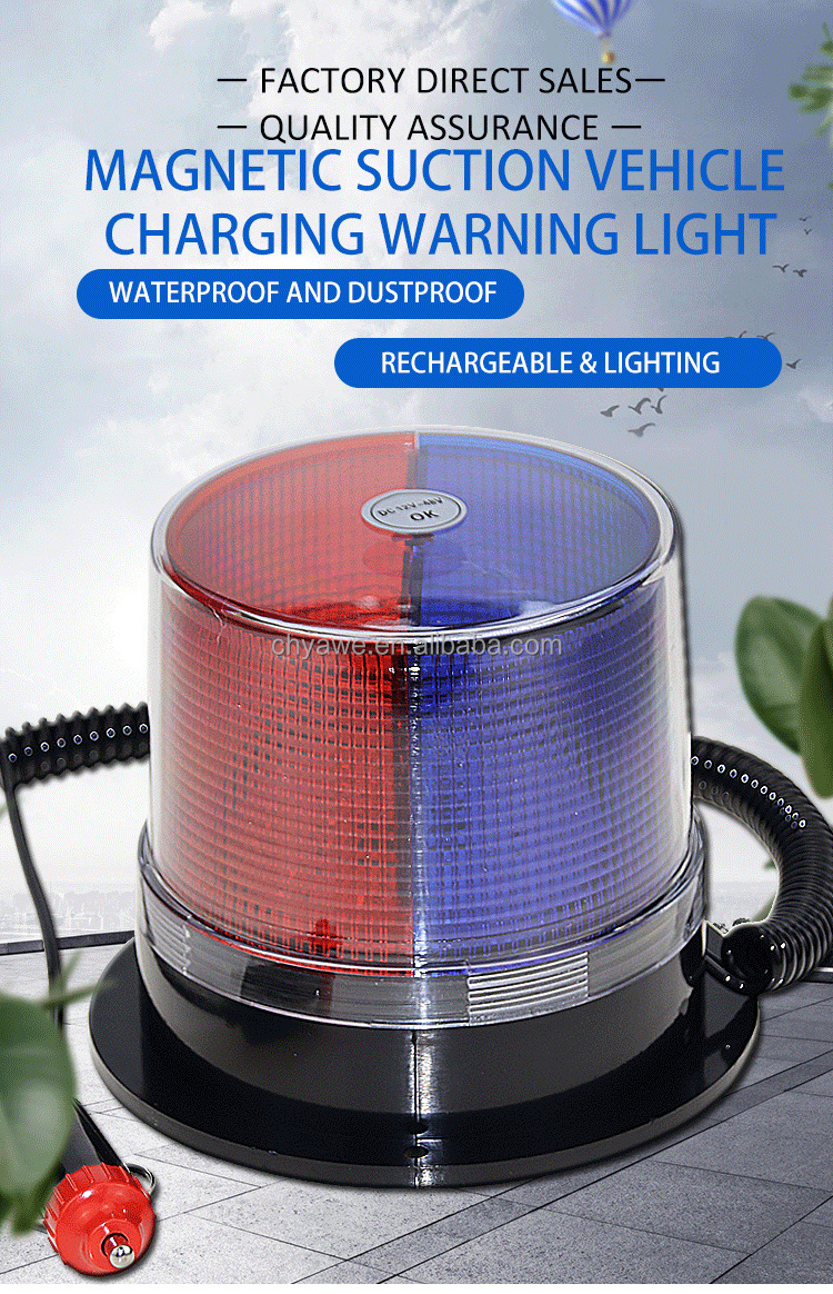 Red Blue Led Beacon LED Vehicle charging traffic warning light Strobe Beacon Flashing warning Light