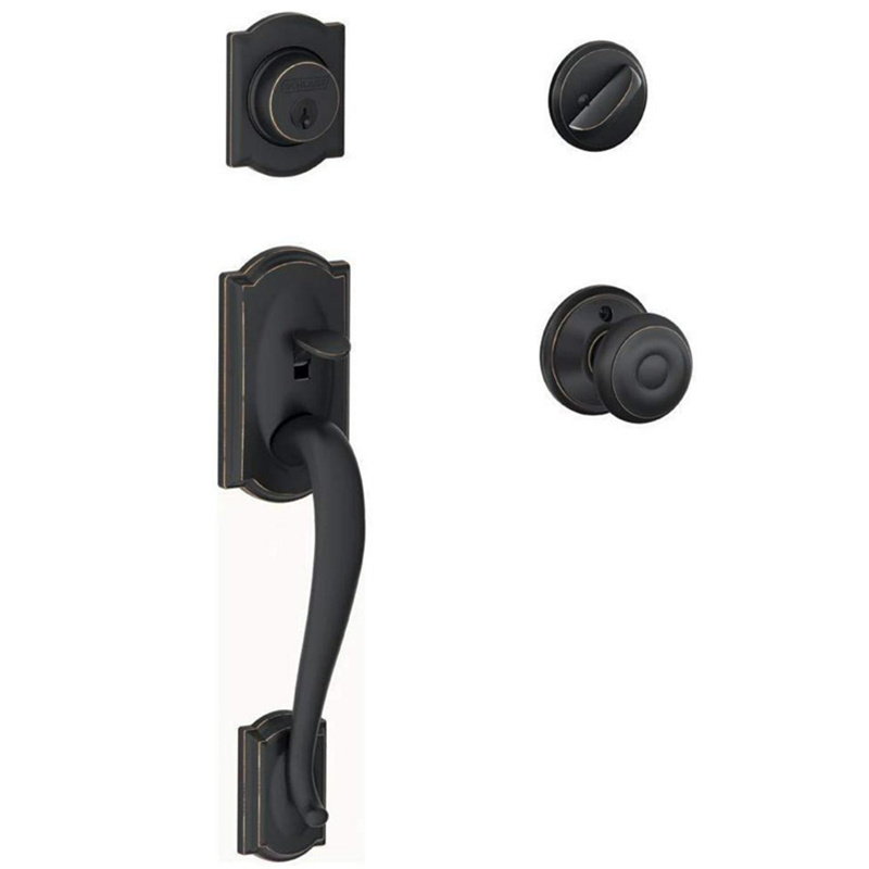 Home security front door entry entrance handleset entrance lock set