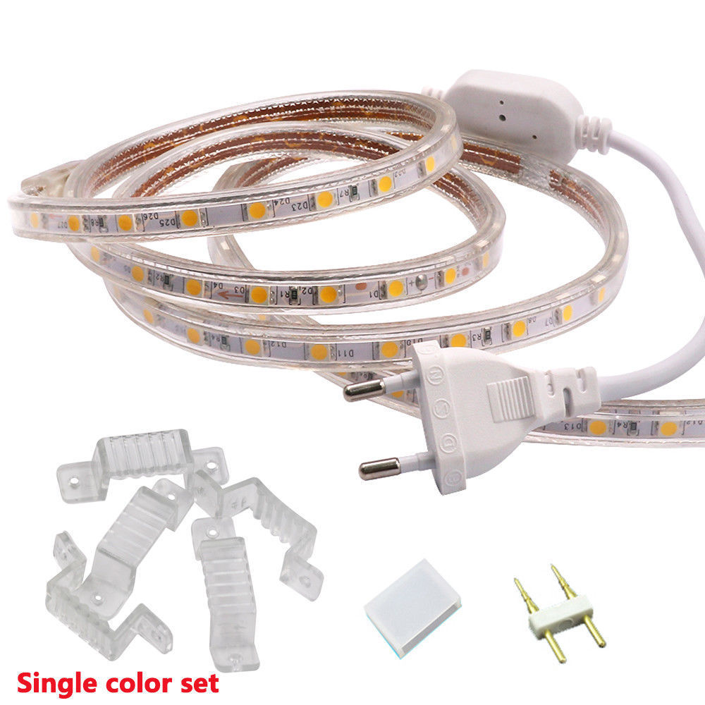 5050 RGB Led strip light  220V 60led/M flexible Waterproof led lamp