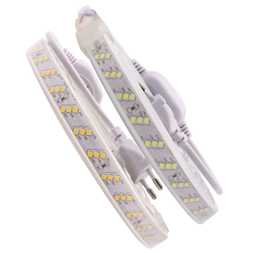 Waterproof Led strip light 220V 2835 SMD 120Leds/m Three Row flexible tape light