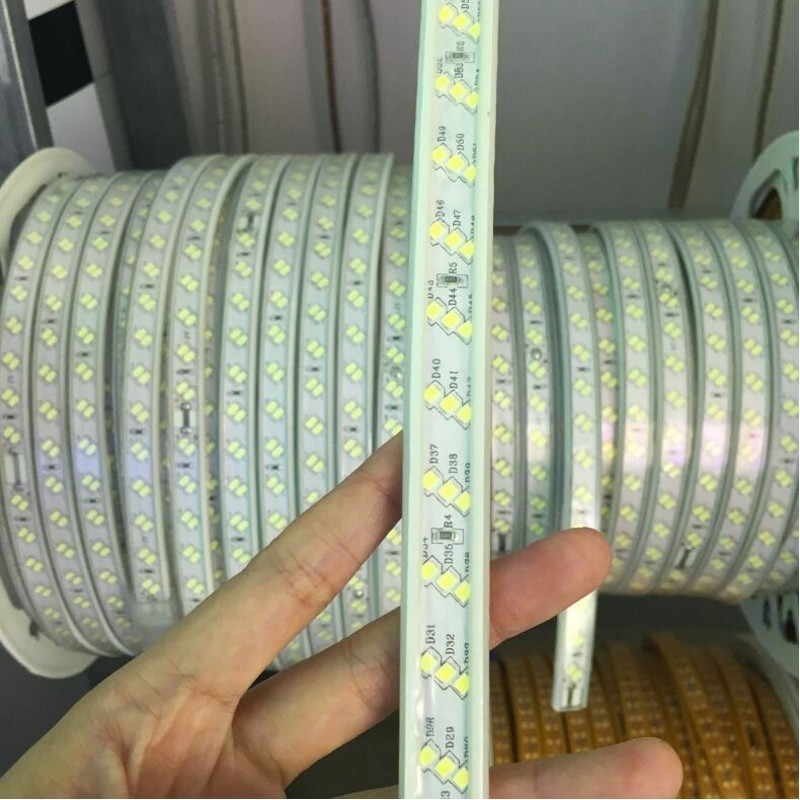 Waterproof Led strip light 220V 2835 SMD 120Leds/m Three Row flexible tape light