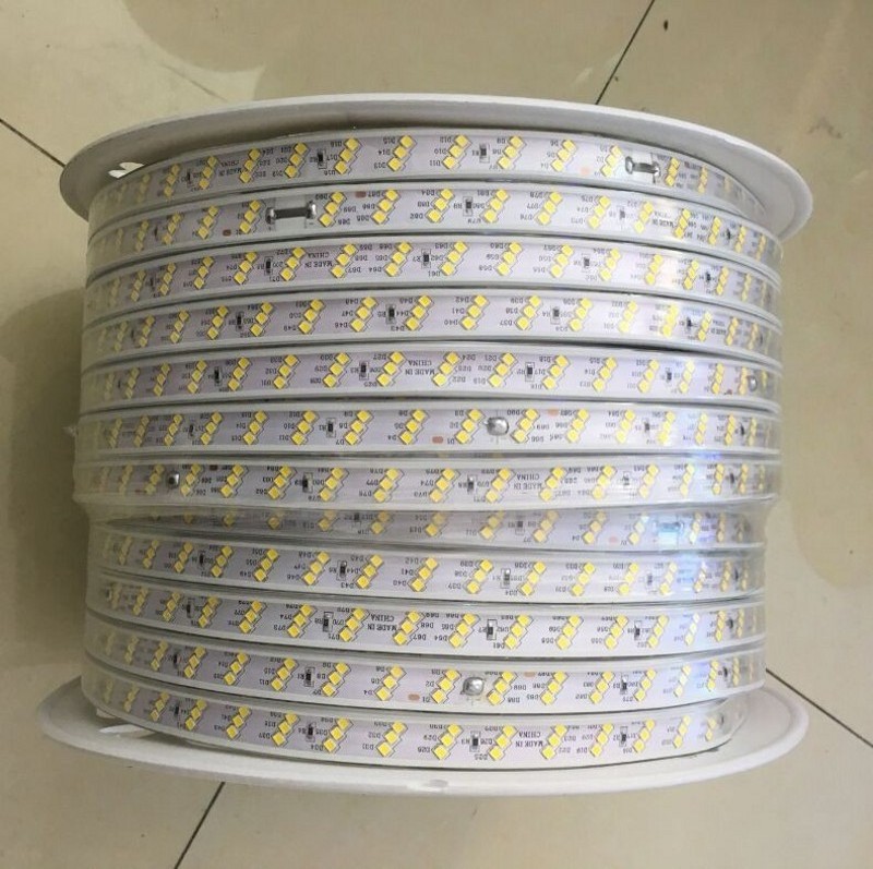 Waterproof Led strip light 220V 2835 SMD 120Leds/m Three Row flexible tape light