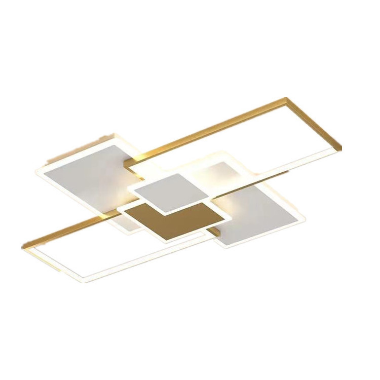 Residential pop flush mounted dimmable decorative acrylic kitchen bedroom living room modern led lamp gold ceiling light