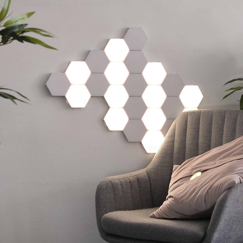 Modern led for corridor lighting touch sensitive bedroom living room wall lamp interior diy hexagonal indoor rgb led wall light