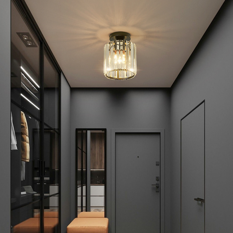 corridor balcony simple luxury personality entrance hallway aisle led lamp crystal ceiling light