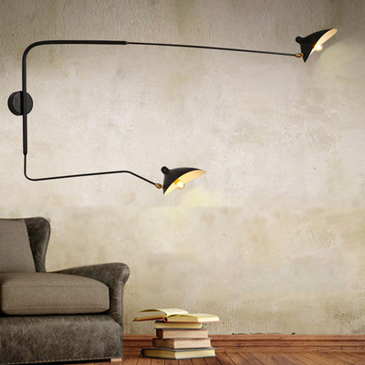 Industrial Creative Rotatable Swing Arm Bracket Sconce Wall Lamp Bedroom Living Room Modern LED Indoor Wall Light