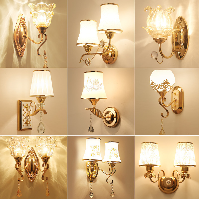 modern nordic style decorative living room bedroom wall mounted light indoor crystal luxury sconce led wall arm lamp