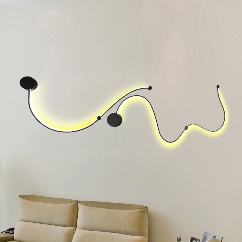 nordic style decorative living room bedroom interior snake wall light creative indoor modern led wall lamp