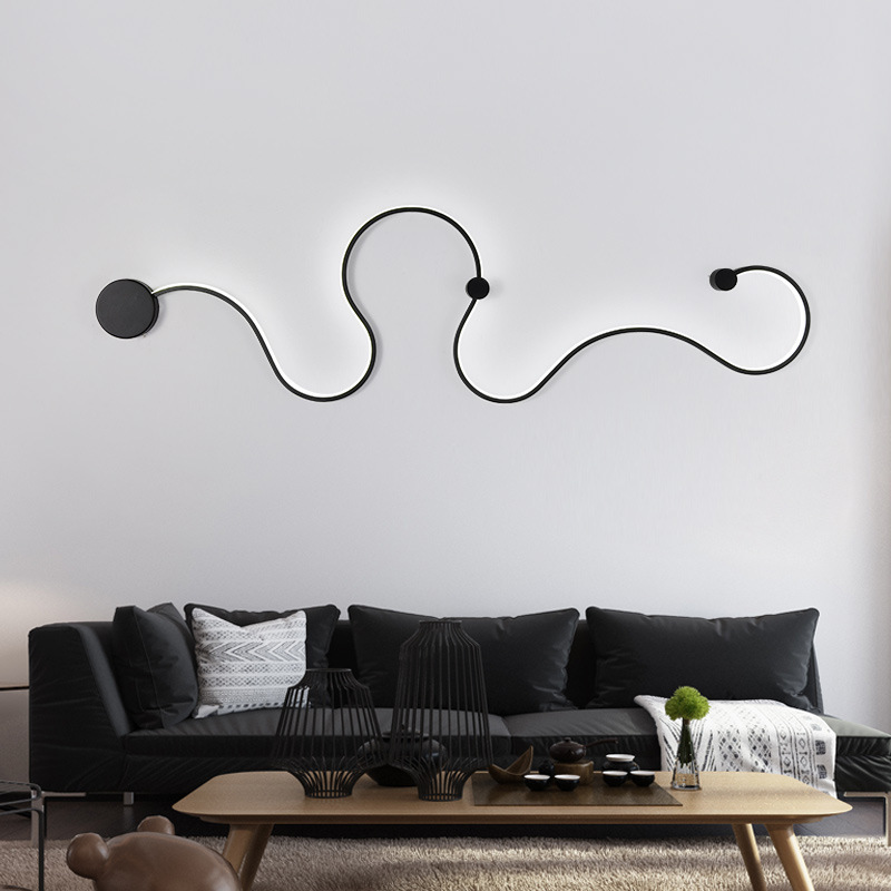 nordic style decorative living room bedroom interior snake wall light creative indoor modern led wall lamp