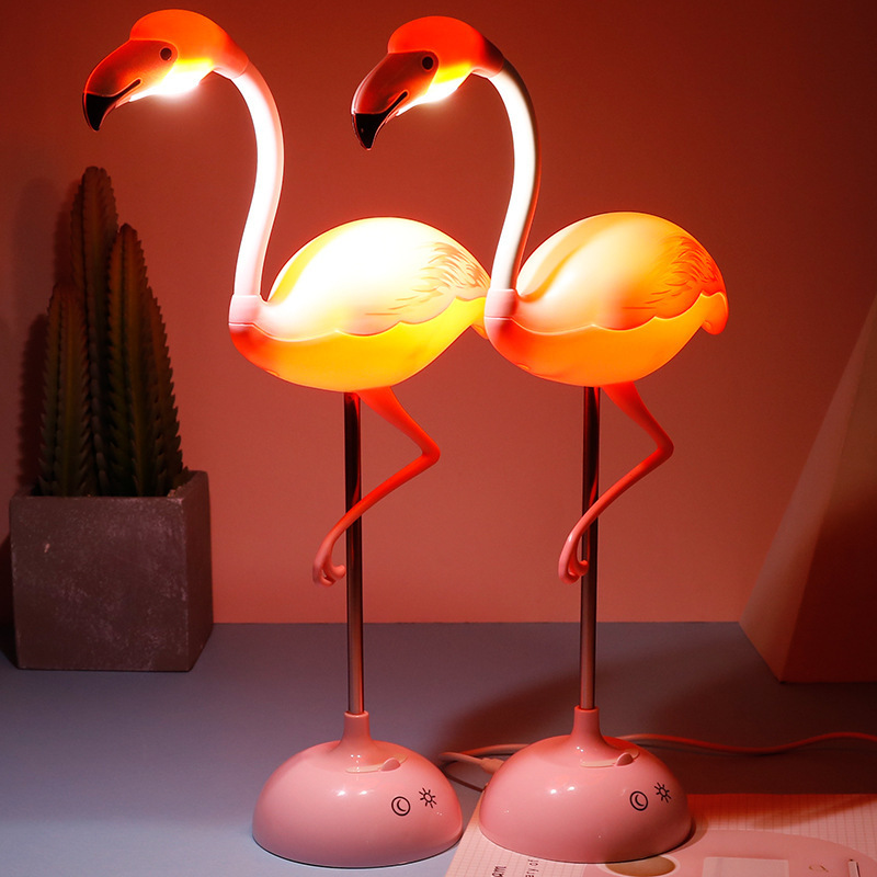 creativity lovely warm and romantic sleeping study flamingos multi-function lighting led night light table lamps