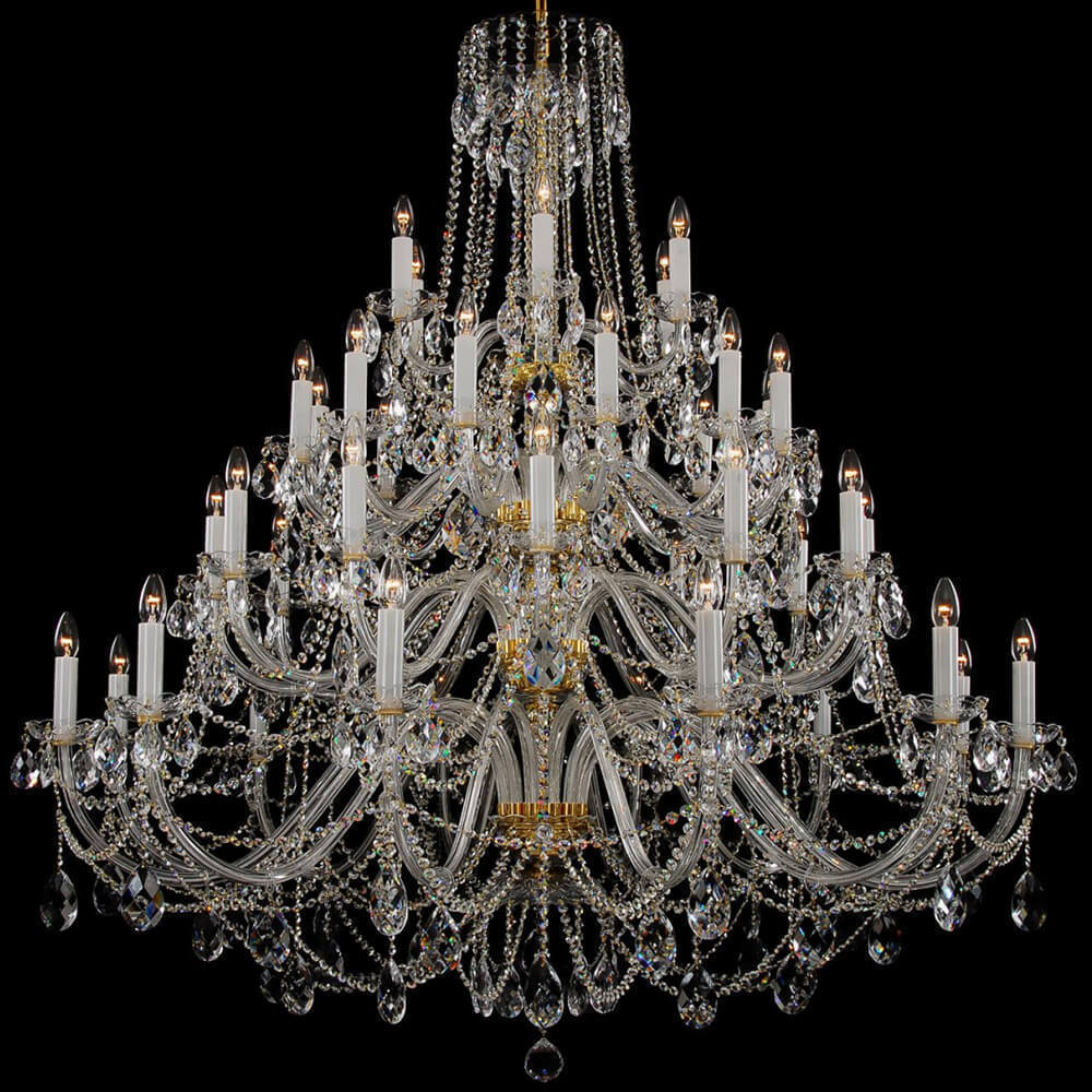 Custom villa large murano glass led hanging pendant lights maria theresa high crystal luxury modern chandelier ceiling light