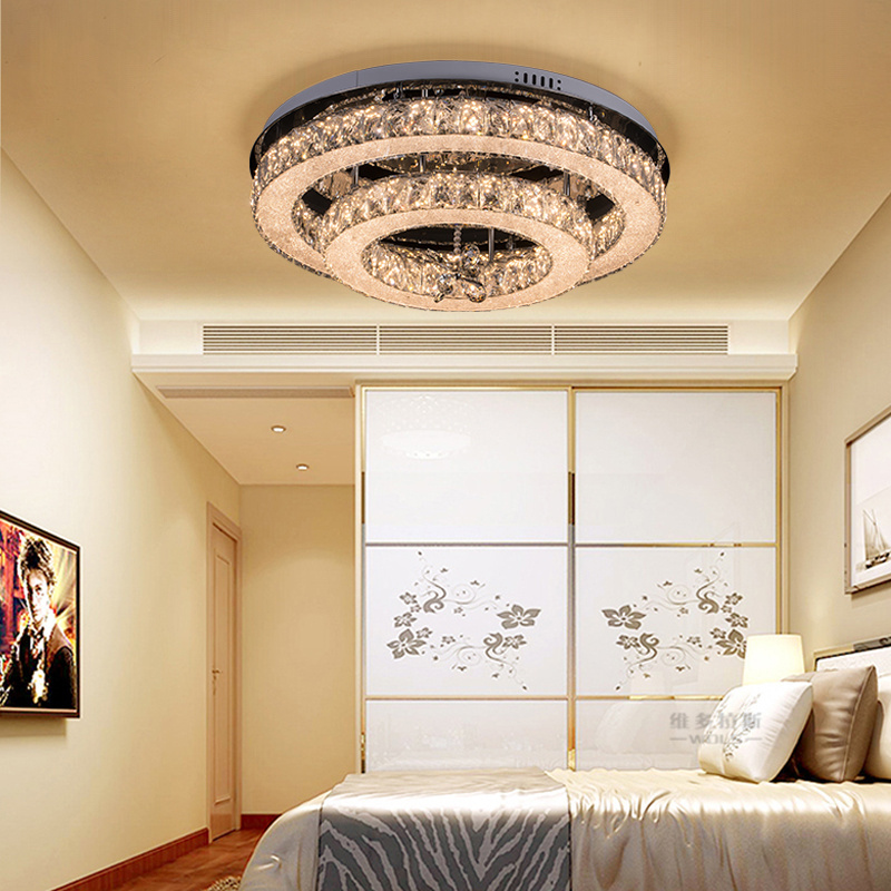 China Supplier Modern Led Ceiling Light Flush Mount, Crystal Led Ceiling Lamp For Home Hotel Display-Room