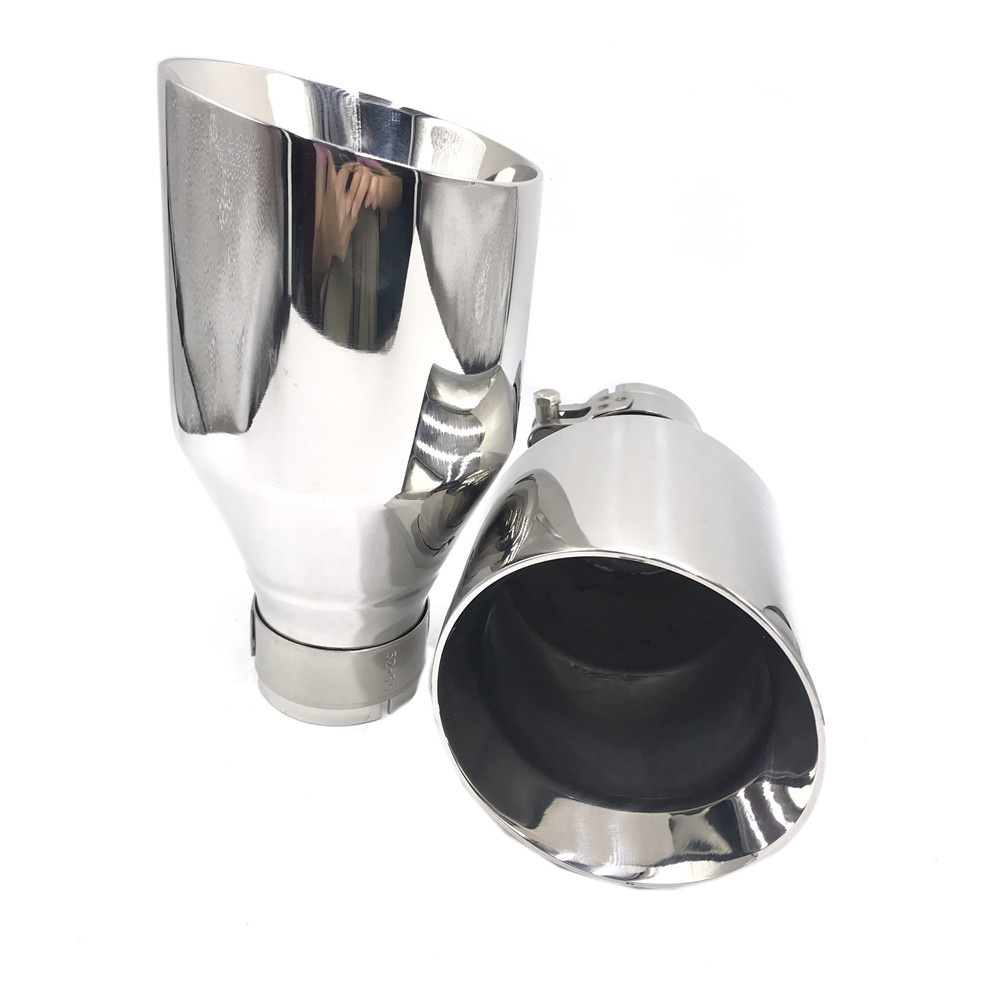 Newest Style 304 stainless steel universal exhaust system end pipe+car exhaust tip 1 piece