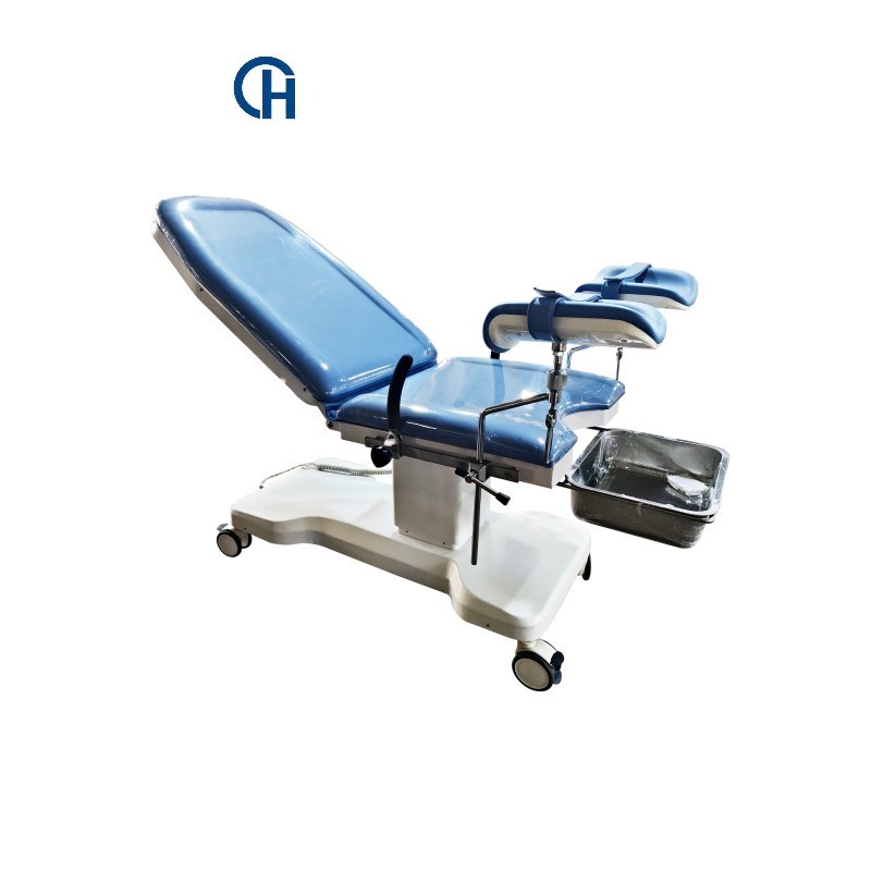 Medical Portable Gynecological Exam Table with Stirrups for Hospital or Clinic