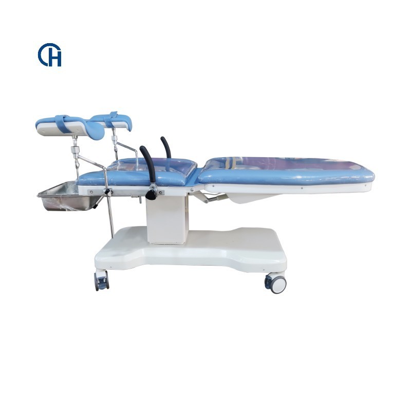 Medical Portable Gynecological Exam Table with Stirrups for Hospital or Clinic