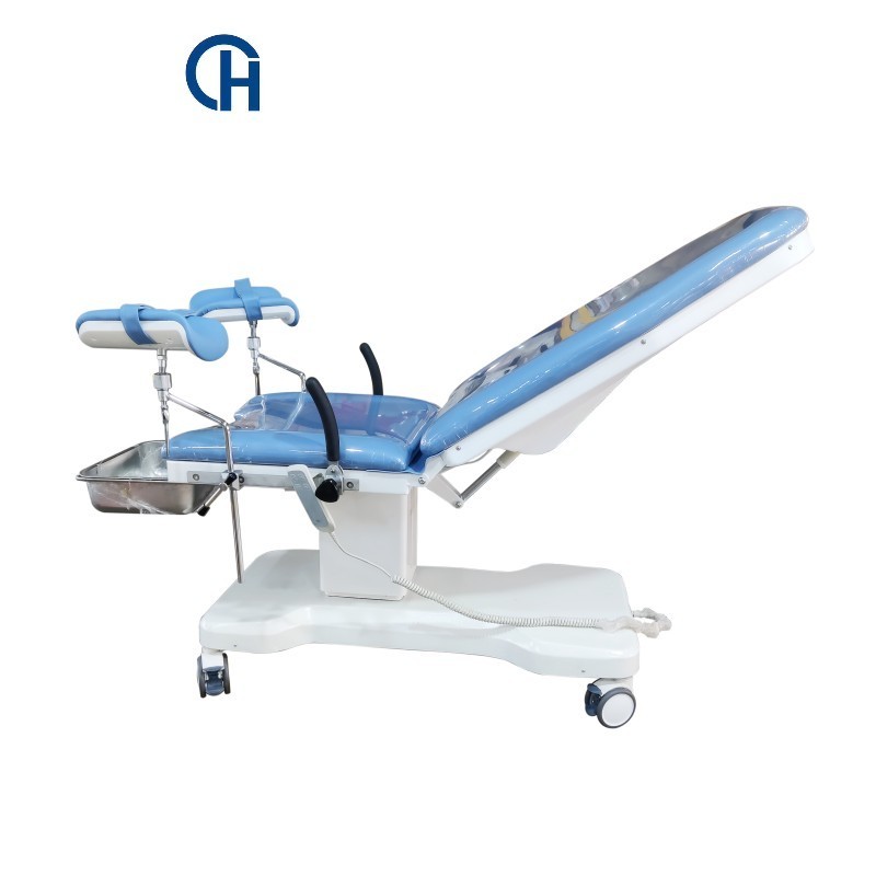 Medical Portable Gynecological Exam Table with Stirrups for Hospital or Clinic