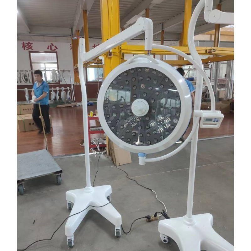 Hospital Medical Doctor Use Clinic Examination Light With Wheels Trolley Exam Mobile LED Operating Lamp