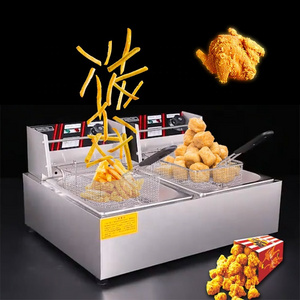 electric 2-tank fryer broasted chicken machine