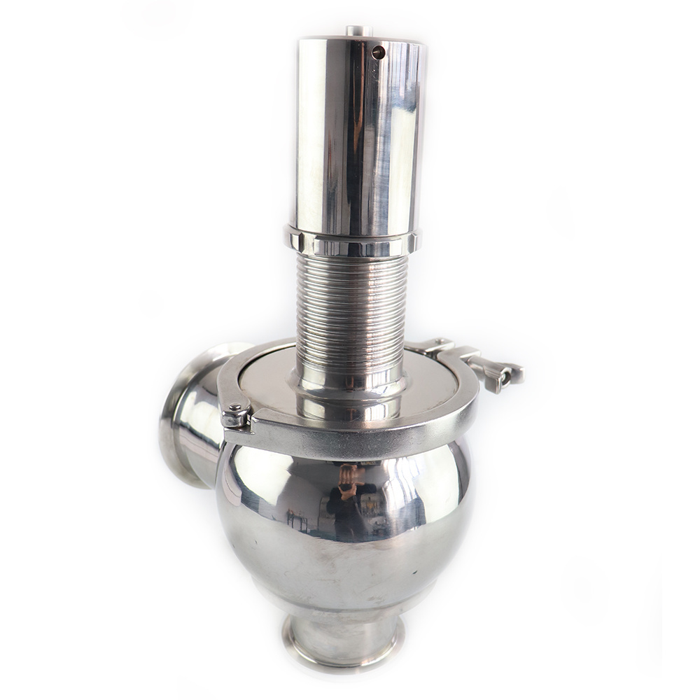 Sanitary stainless steel pressure cooker spring type safety valve