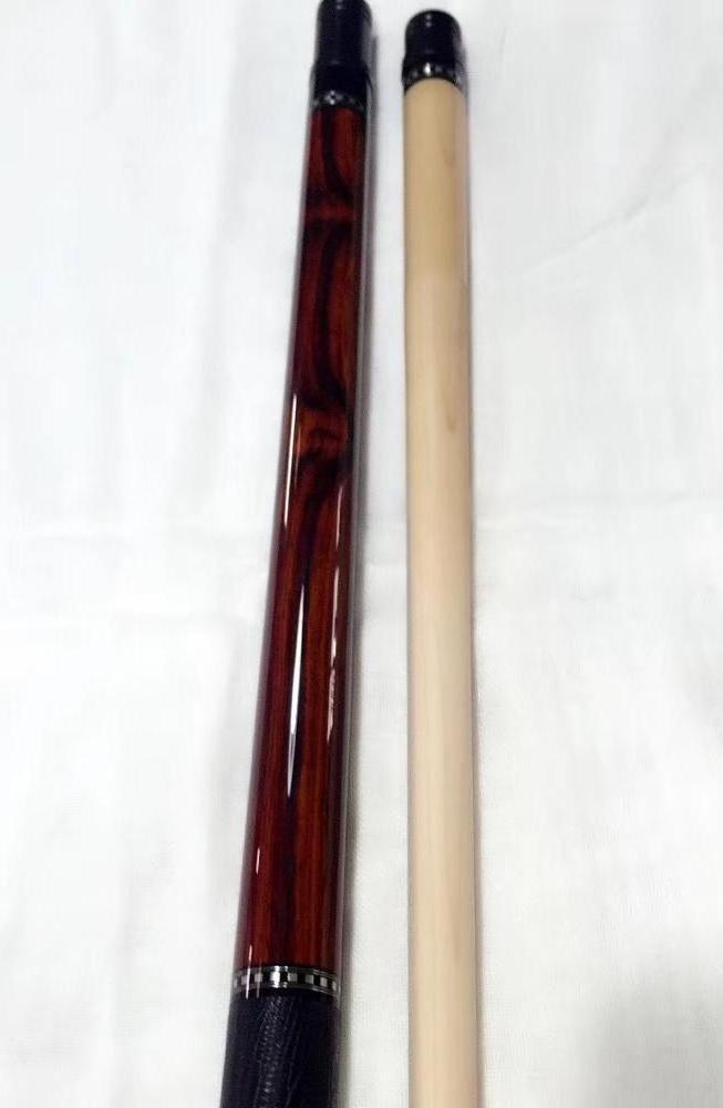 Import ebony wood leather wrap handmade pool cue