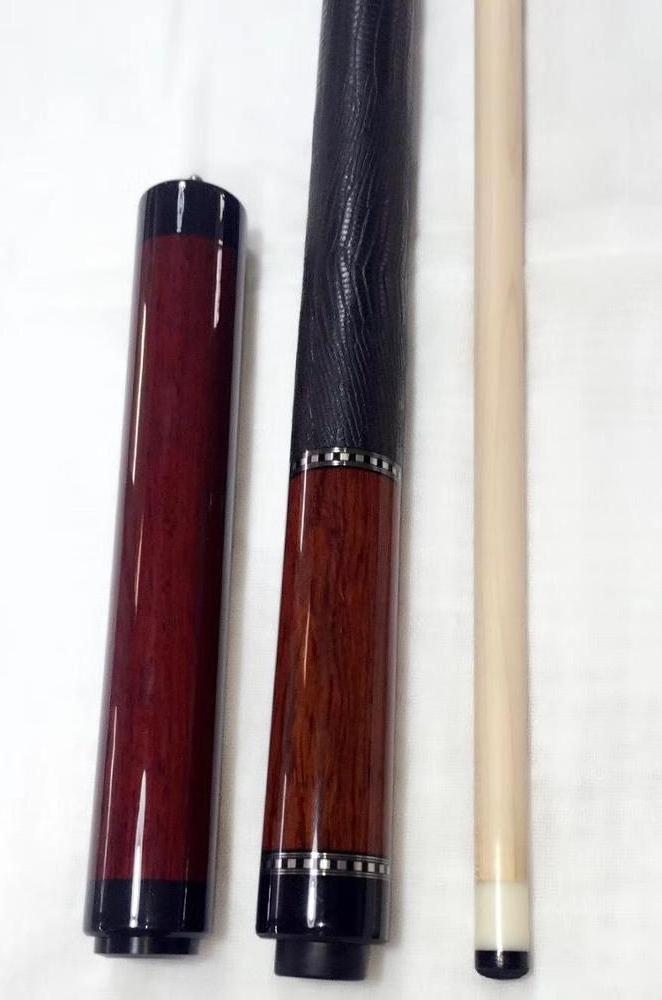 Import ebony wood leather wrap handmade pool cue