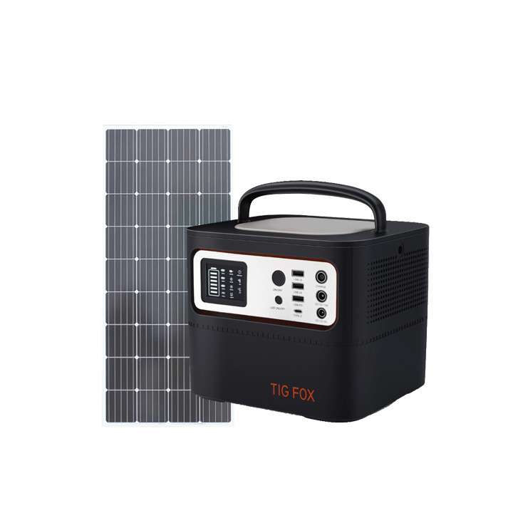 TIGFOX Dealer 500w 1000w Home Solar Power Generator 110v 220v Outdoor Portable Power Station Hand Crank Generator