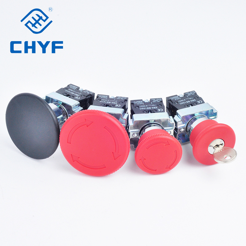 Emergency Stop Push Button 22mm 40mm Self-Replicating Round Power Button Mushroom Head Switch