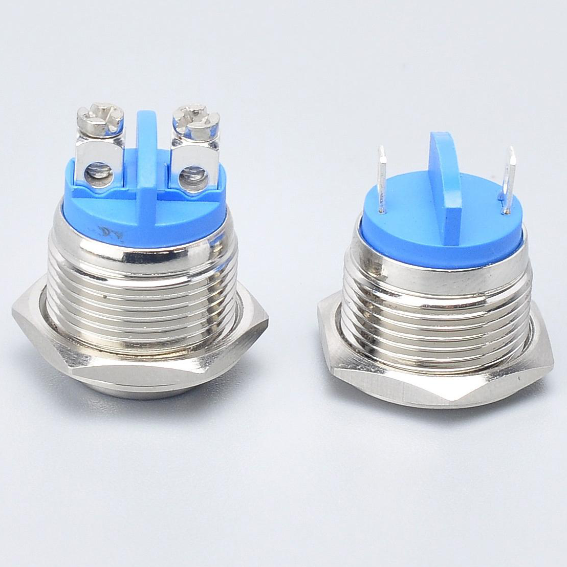 mini 16mm 19mm 22mm flat led metal push small button switches  screw foot Momentary waterproof 12V stainless steel switches