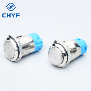 CHYF small Mini Metal Push Button Switch 12/16/19/22mm  Momentary/Latching LED Waterproof Used Cars Switch