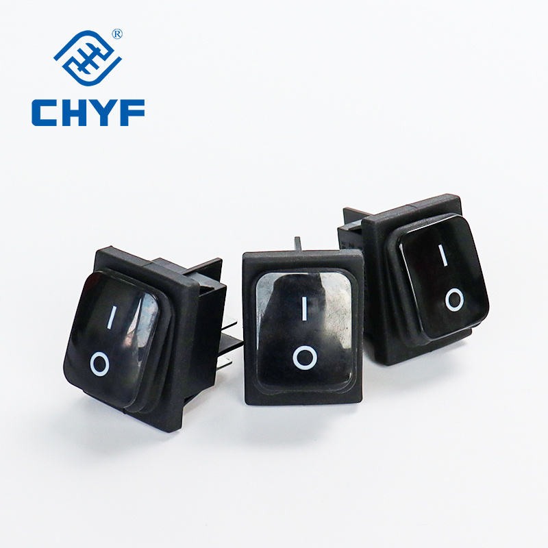 CHYF KCD4 16A/20A 250VAC Waterproof IP65 Rocker Switch With Led On Off 2 Position Red Led 4 6 Pins Rocker Switch