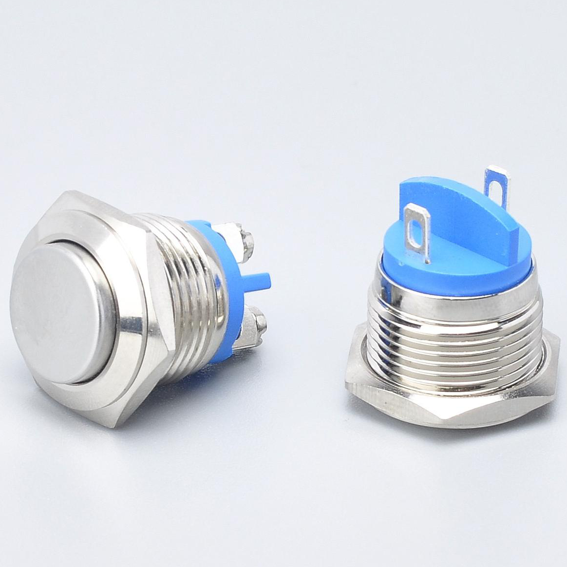 mini 16mm 19mm 22mm flat led metal push small button switches  screw foot Momentary waterproof 12V stainless steel switches