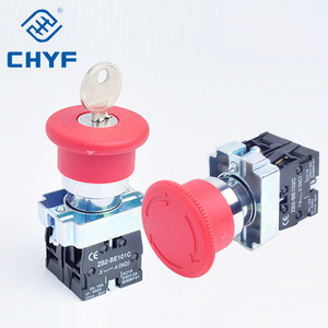 Emergency Stop Push Button 22mm 40mm Self-Replicating Round Power Button Mushroom Head Switch