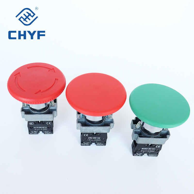 Emergency Stop Push Button 22mm 40mm Self-Replicating Round Power Button Mushroom Head Switch