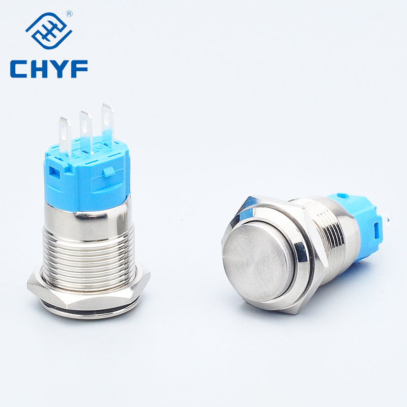 CHYF small Mini Metal Push Button Switch 12/16/19/22mm  Momentary/Latching LED Waterproof Used Cars Switch