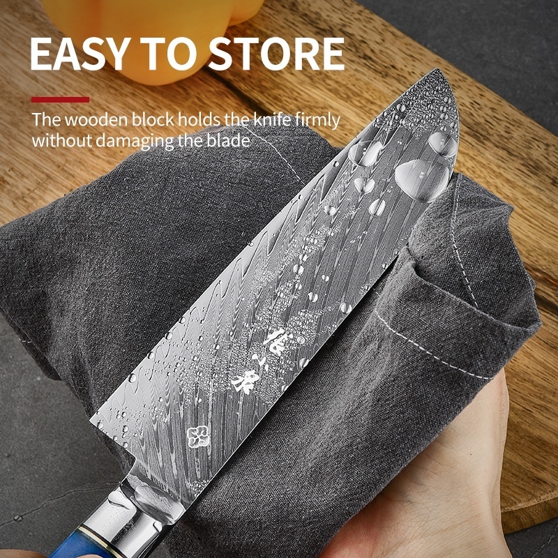 chef knife vg10 67 layers japanese damascus kitchen knife set with resin handle