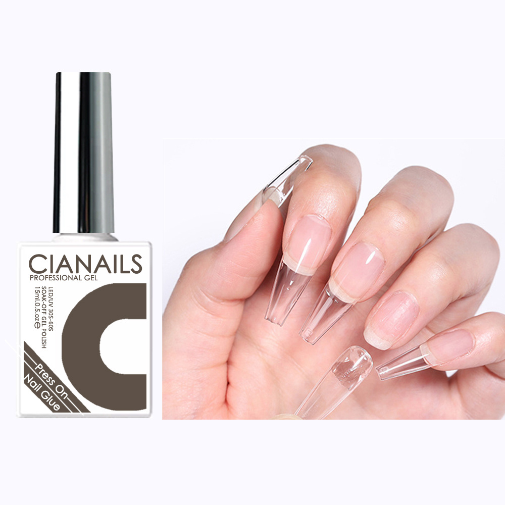 CIANAILS Nail Tips Glue Gel 15ml Multifunction Easy Widely Used Nail Gel Glue Base Coat Diamond Stick Glue