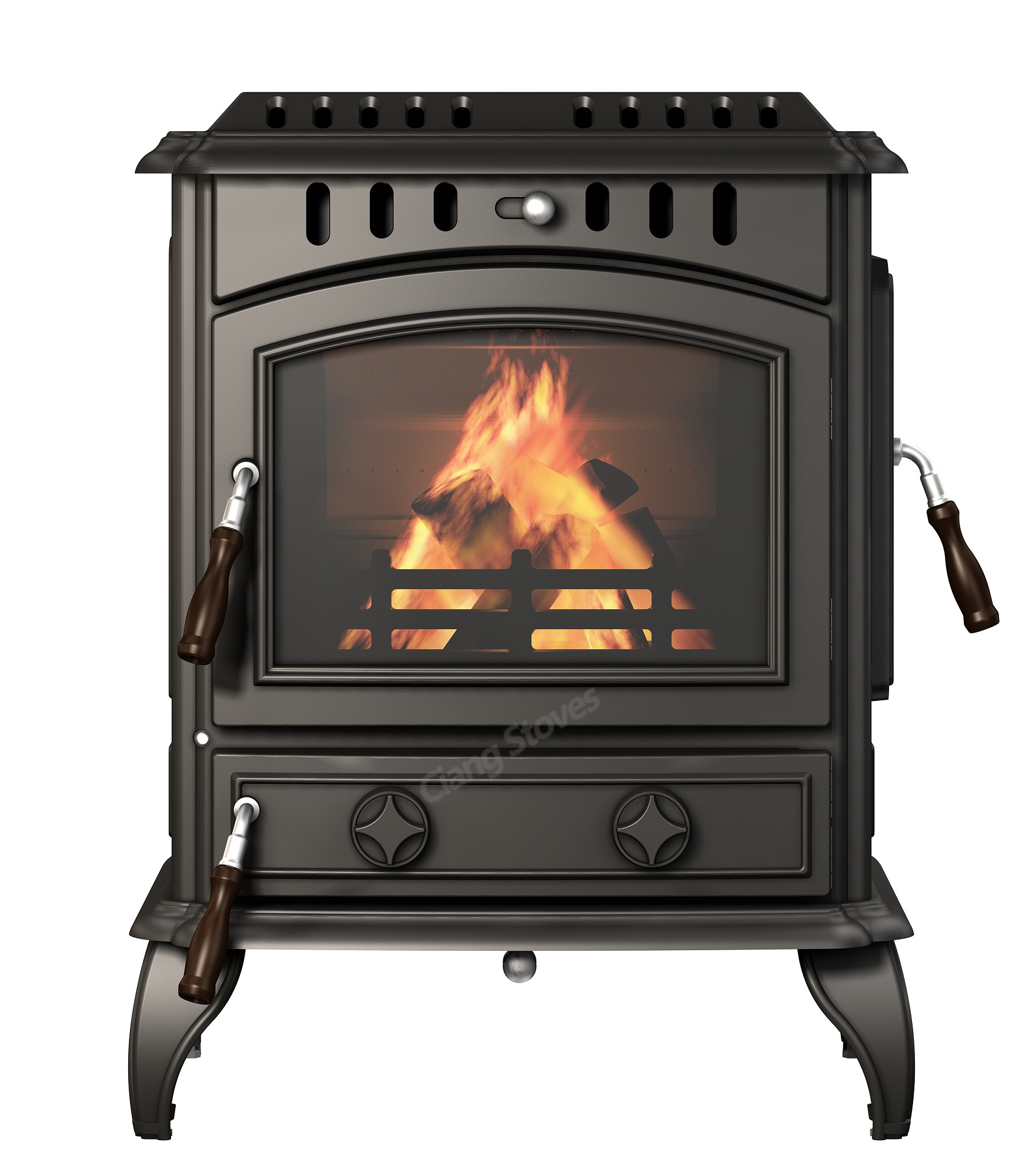 Cast iron wood stove indoor wood burning fireplace smokeless wooden stove