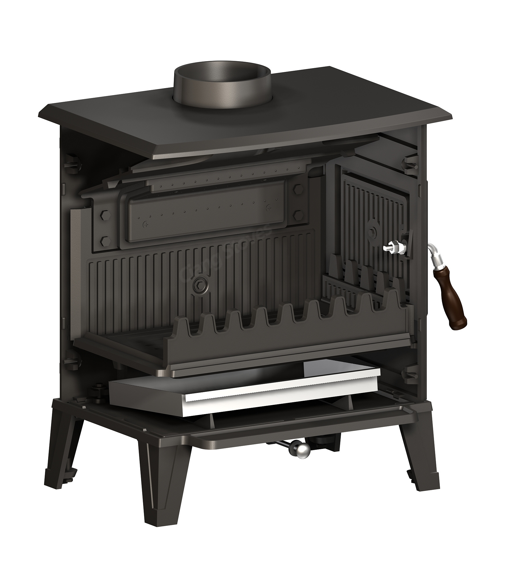 Cast iron wood stove smokeless wood burning steel stove fireplace lentern