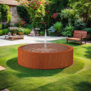 funny water fountain outdoor garden corten steel water fountain outdoor modern water fountain