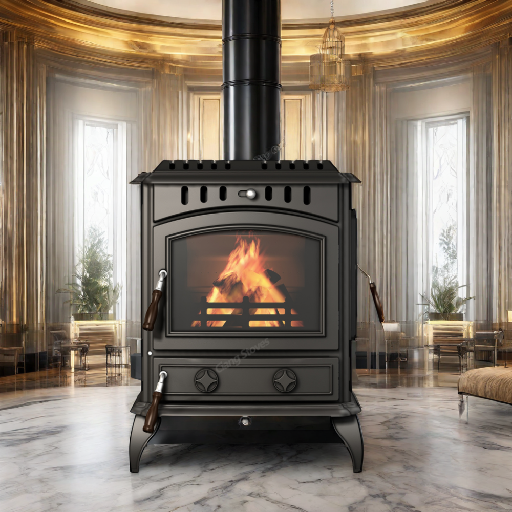 Cast iron wood stove indoor wood burning fireplace smokeless wooden stove