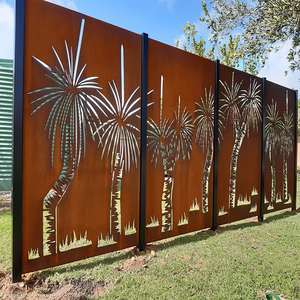 Corten steel garden screen decorative screen panel outdoor garden