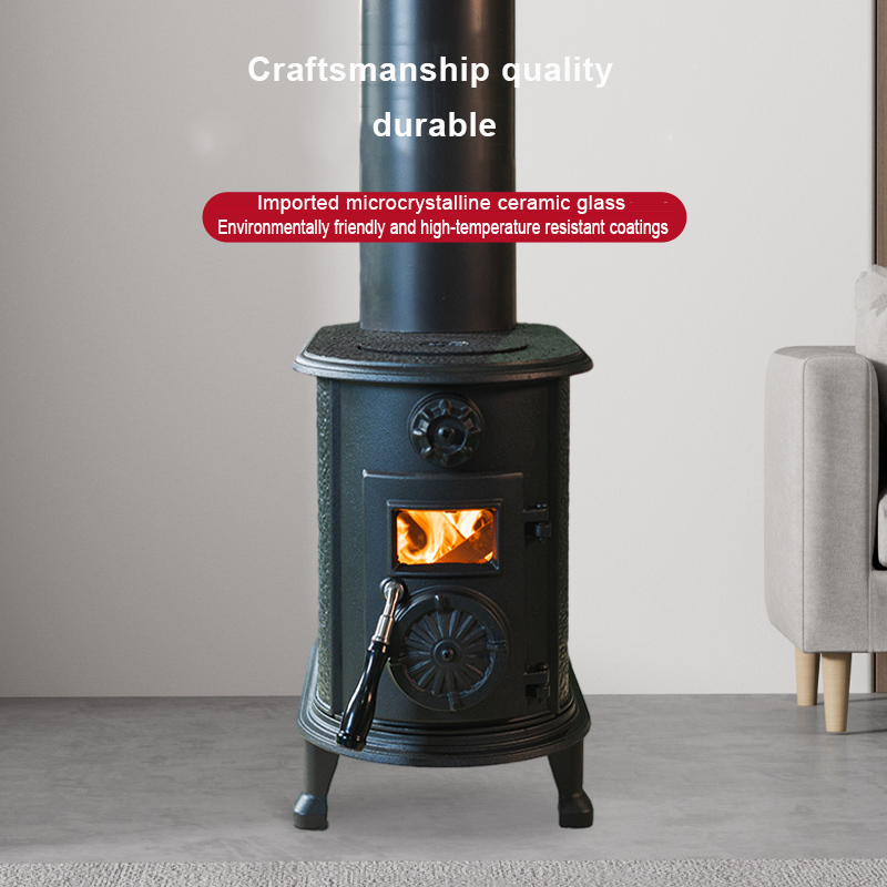 Wood stove indoor heating modern wood-burning fireplace cast iron burning stove