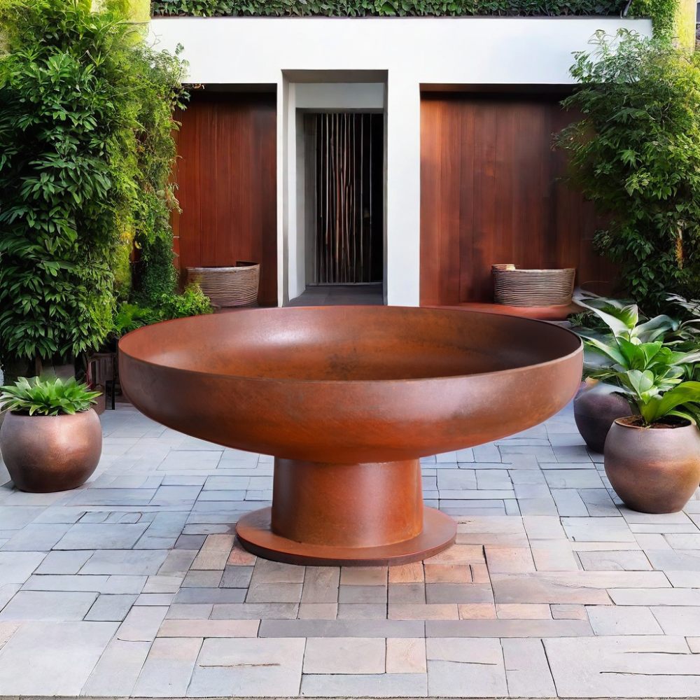 round corten fire pit ring bowl fire pit bowl outdoor brazier