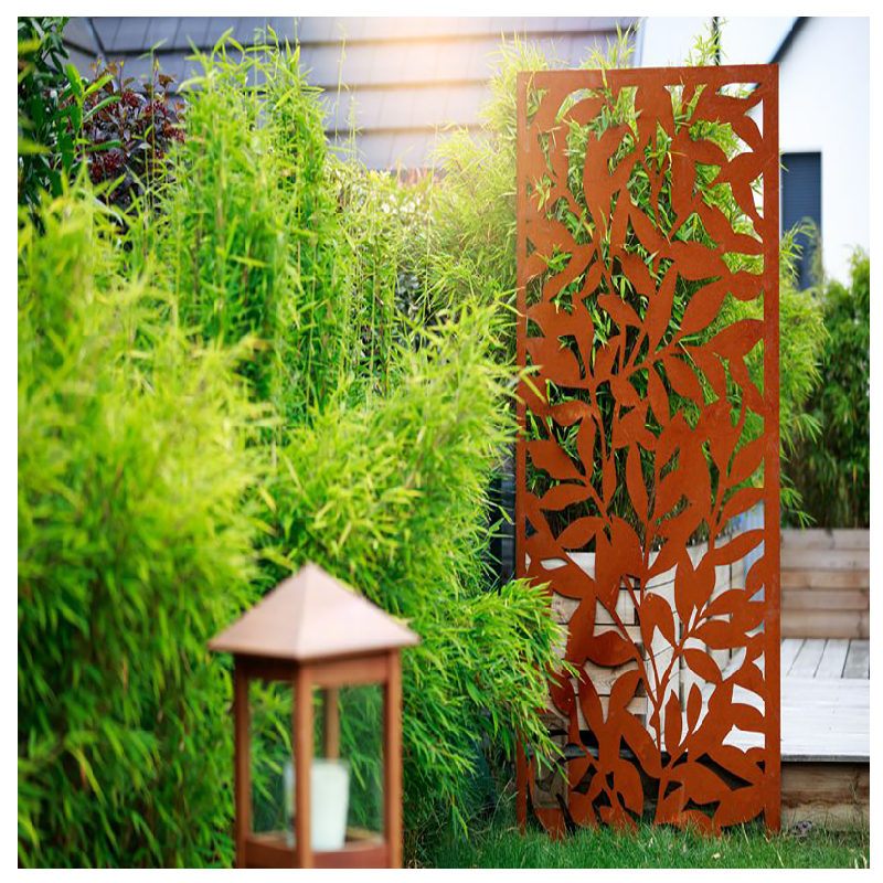 Corten steel garden screen decorative screen panel outdoor garden