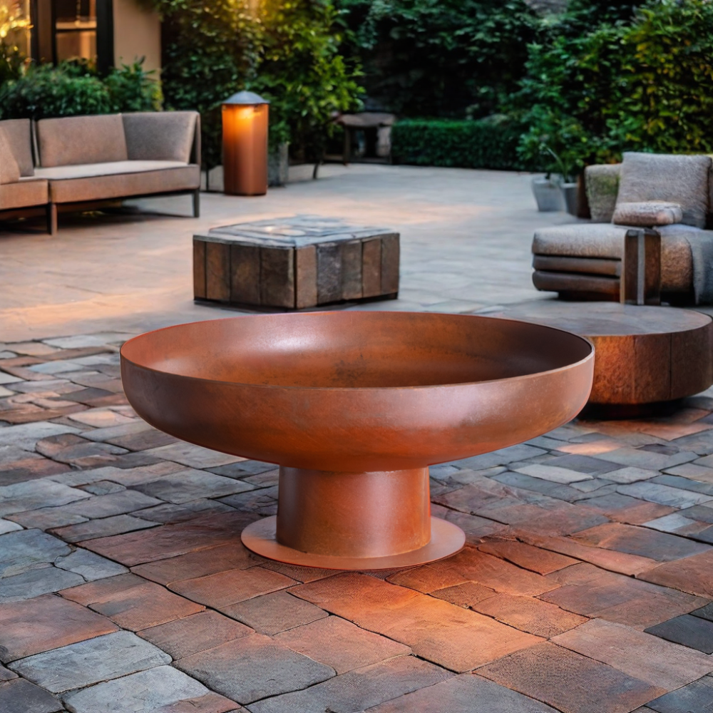 round fire pit ring bowl fire bowl pit tabletop corten fire bowl pit