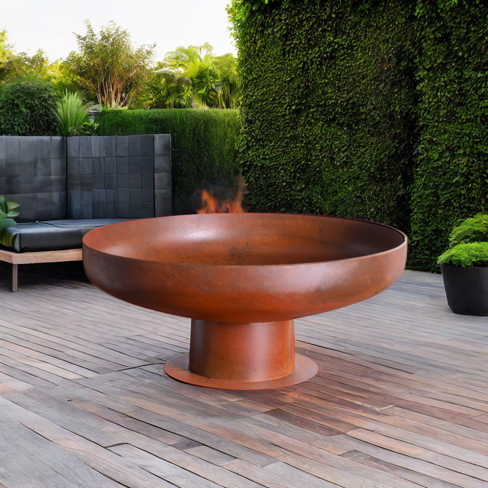 round fire pit ring bowl fire bowl pit tabletop corten fire bowl pit