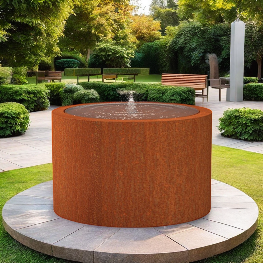 funny water fountain outdoor garden corten steel water fountain outdoor modern water fountain