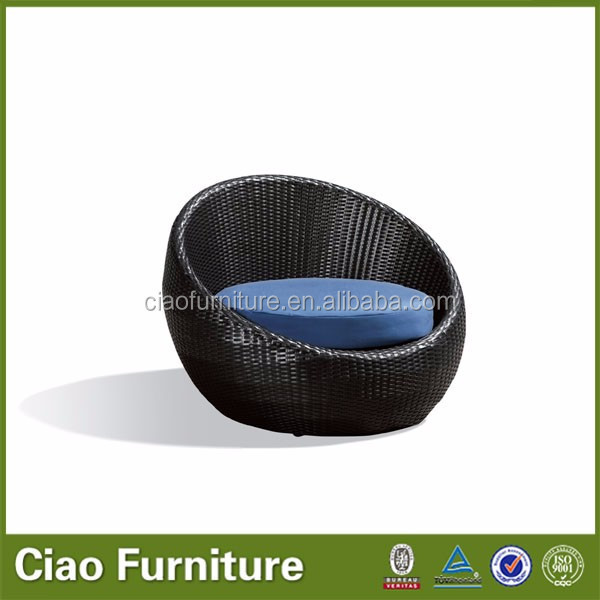 Outdoor wicker rattan papasan chair