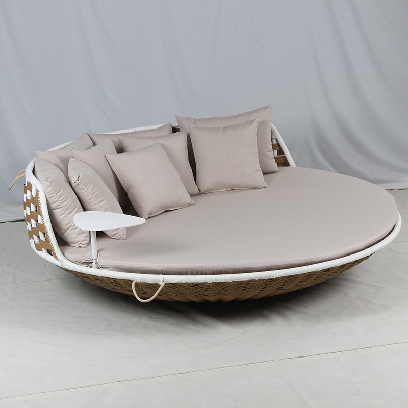 Outdoor Wicker Rattan Round Lounge Swing Bed Hanging Daybed