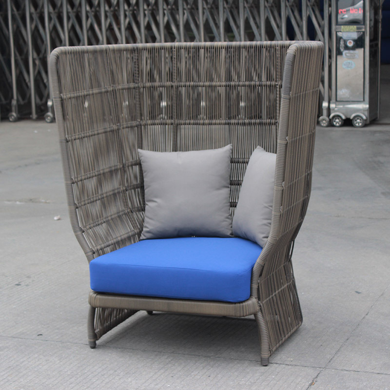 High Quality Outdoor Wicker High Back Leisure Rattan Garden Sofa Chair